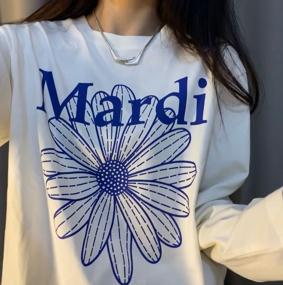 Mardi Mercredi マルディメクルディ 長袖 Tシャツ ホワイト