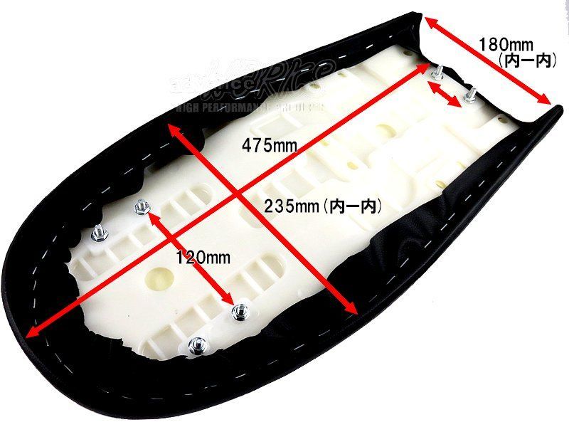 カフェレーサー カスタムシート ブラック シングルシート トラッカーシート ステー付属 汎用 国内からの発送 バイク用品