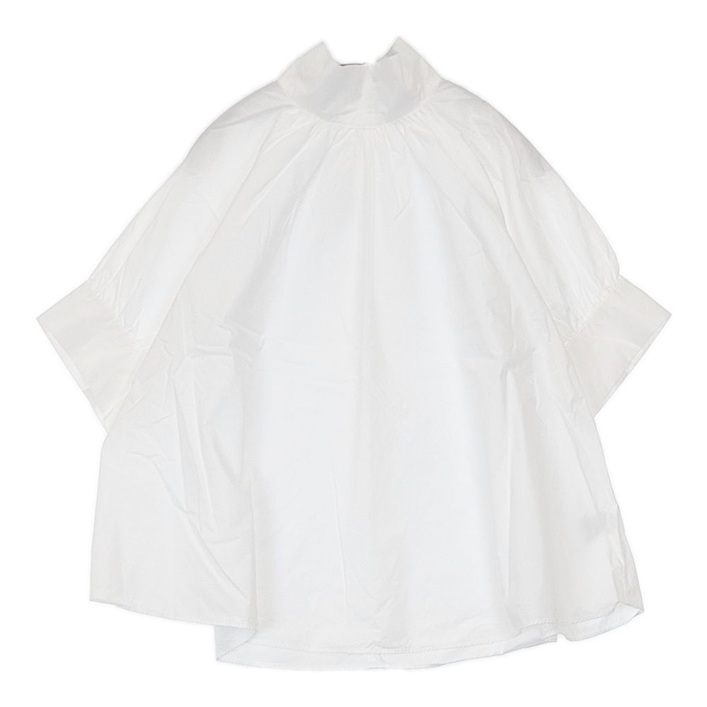 CLANE スタンドアップカラーギャザートップス 10122-4092 定価24200円 サイズ1 ブラウス シャツ ホワイト クラネ 5-0704S 265938 CLANE スタンドアップカラーギャザートップス 10122-4092 定価