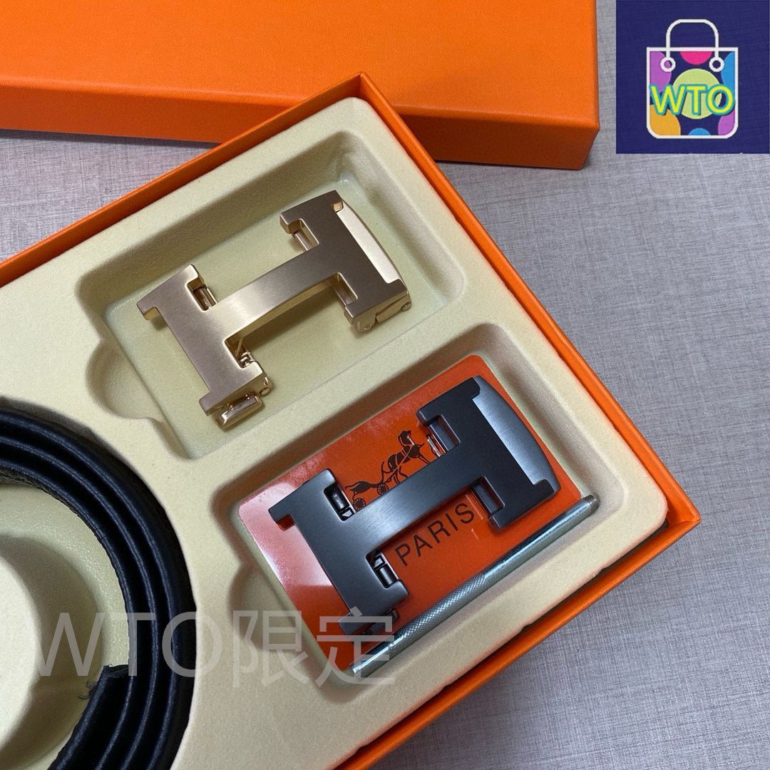 HERMES レザー ベルトsize80【箱・保存袋付き】 エルメス HERMES レザー 80 Hベルト ブラック 黒 革 メンズ 箱