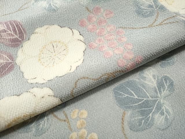 平和屋着物○上質な小紋 葡萄蔦の葉舞花文 正絹 逸品 CAAS7303yc