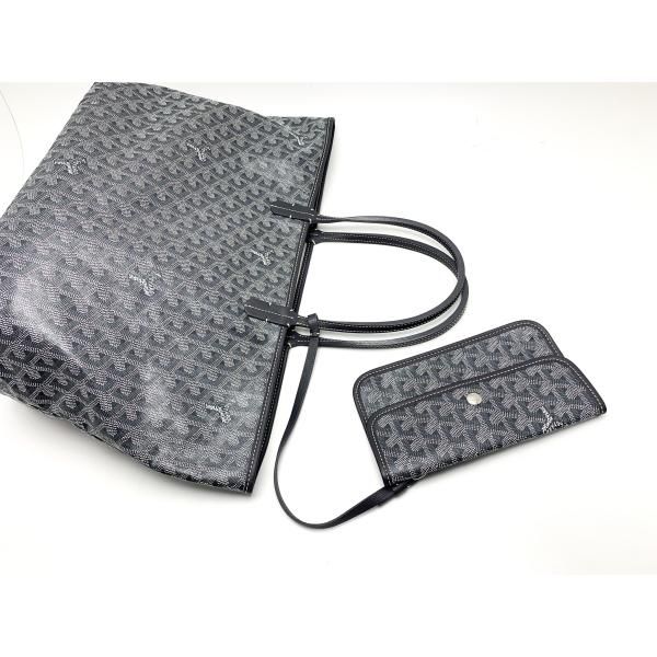 Goyard グレー系 トートバッグ ポーチ付き 楽天市場】【ゴヤール】GOYARD サンルイPM ポーチ付き トート