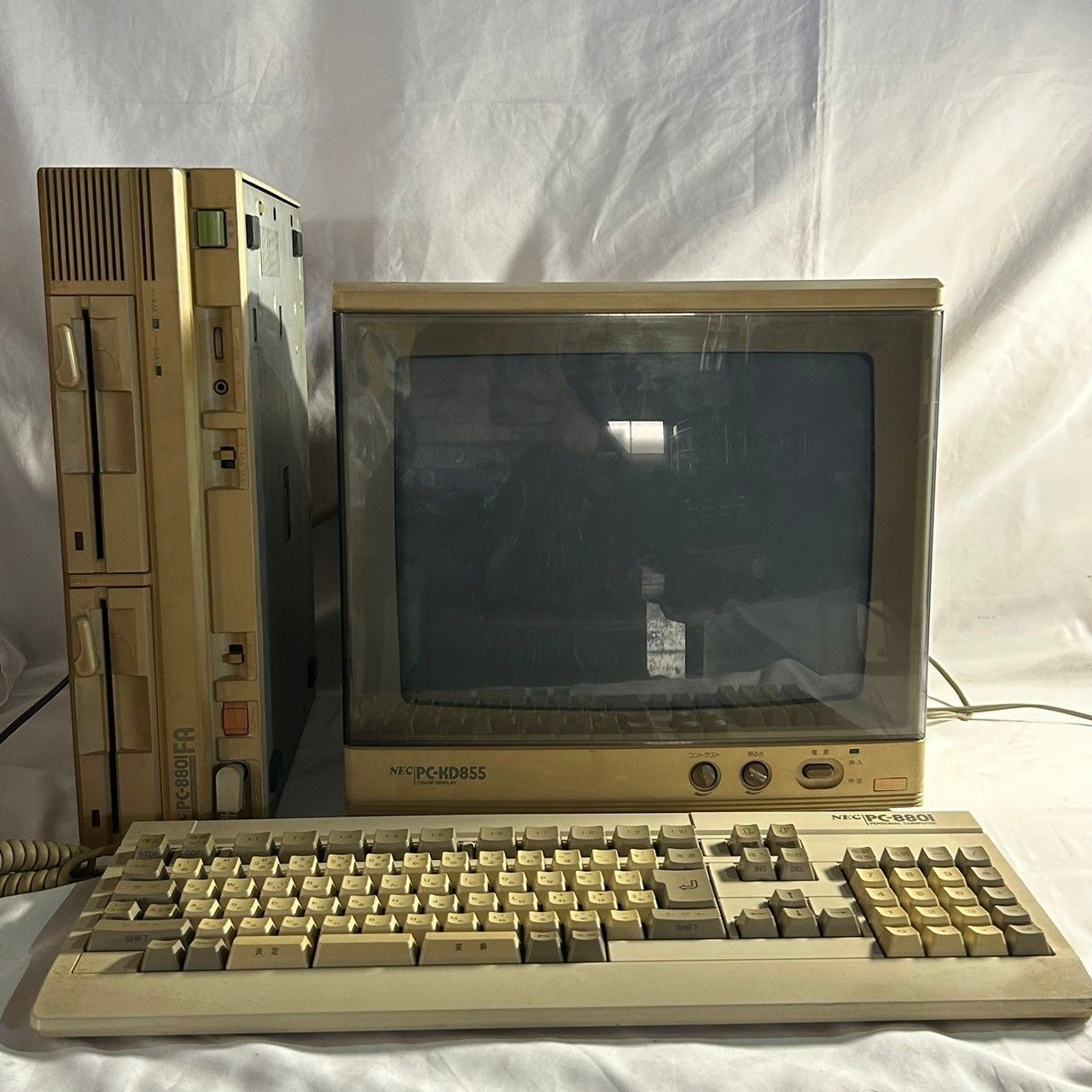 NEC PC-8801 FA PC-KD855 PC-8801 レトロ パソコン モニター キーボード (管理番号：EGE3168) - メルカリ