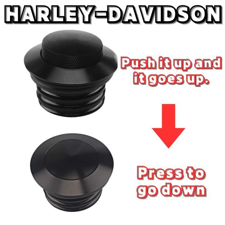 ハーレータンクキャップメッキ燃料スポーツスタープッシュアップアルミ