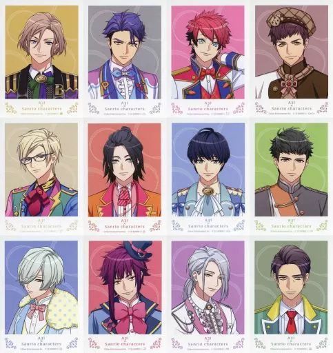キャラカード　全12種セット 「A3!(エースリー)×Sanrio characters 新商品発売フェア in アニメイト ミニフォト 01.S＆S(公式イラスト)」 中古】キャラカード 全12種セット 「A3!(エースリー)×Sanrio