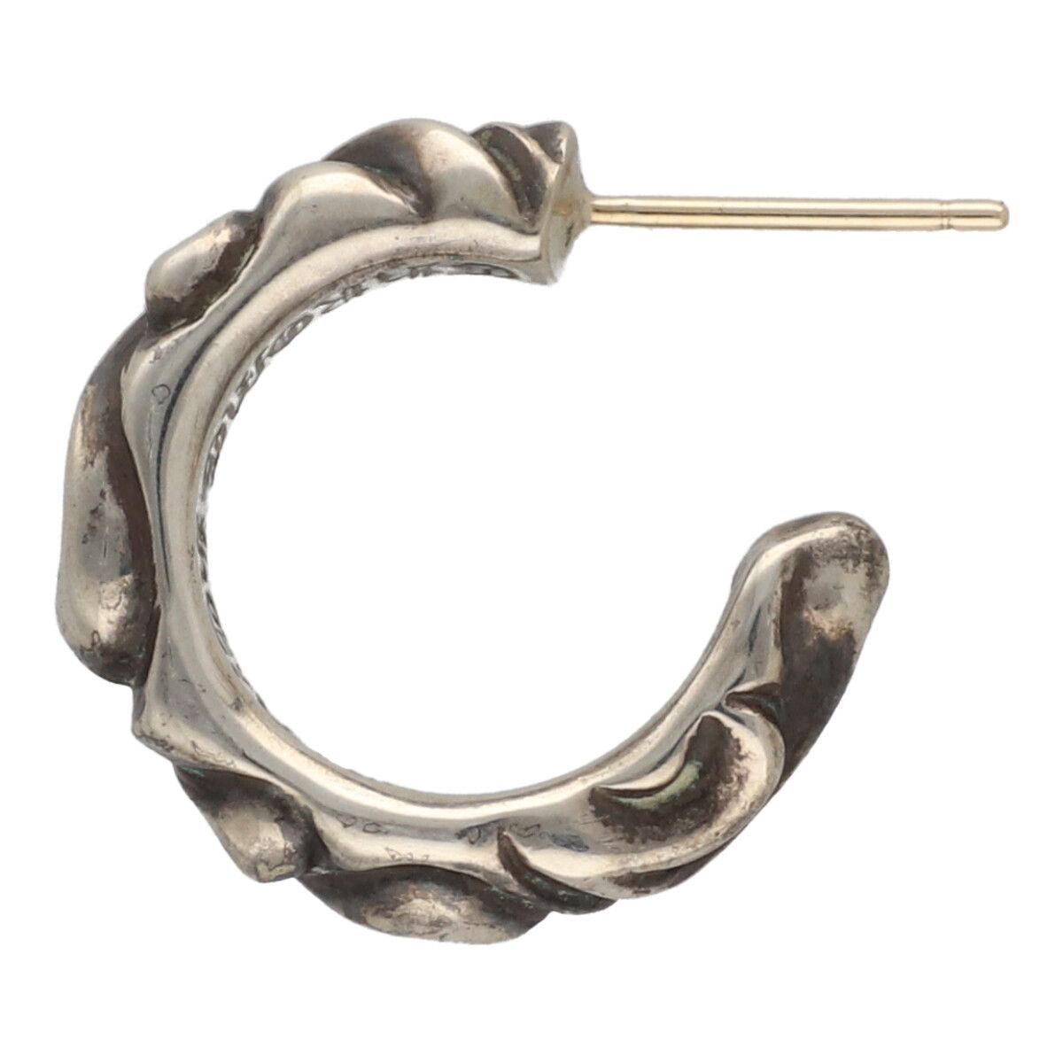 中古】 CHROME HEARTS クロムハーツ スクロールフープ ピアス SV925  