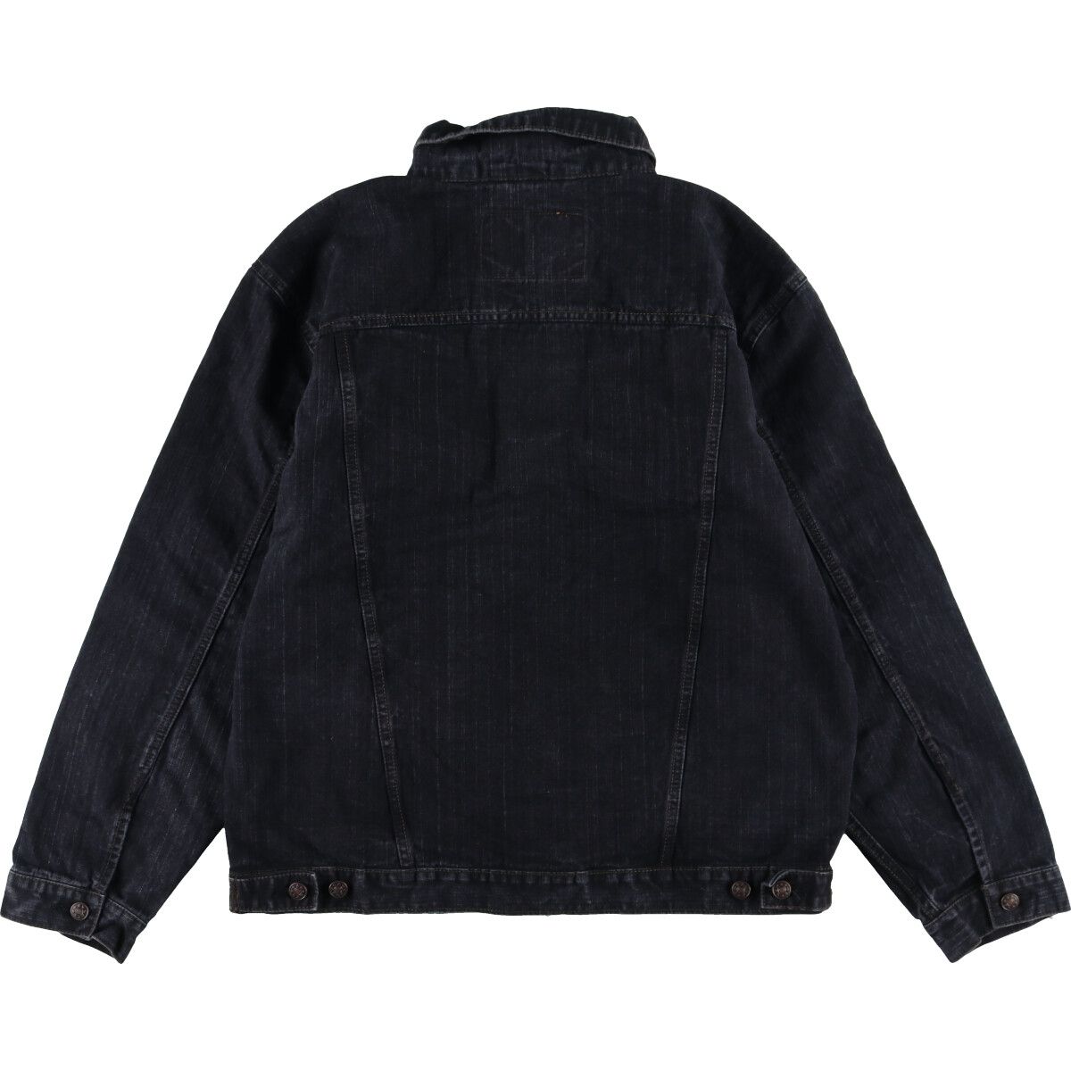 古着 JORDACHE ブラック デニムジャケット Gジャン メンズXL/eaa343757 