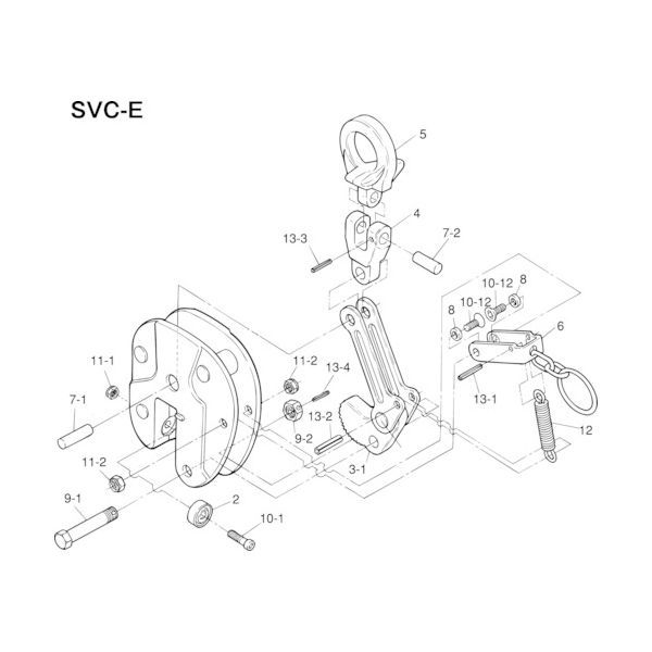 7営業日以内発送 スーパー SVT0.5E 立吊クランプ SVC－E 用カムセット 沖縄離島販売不可