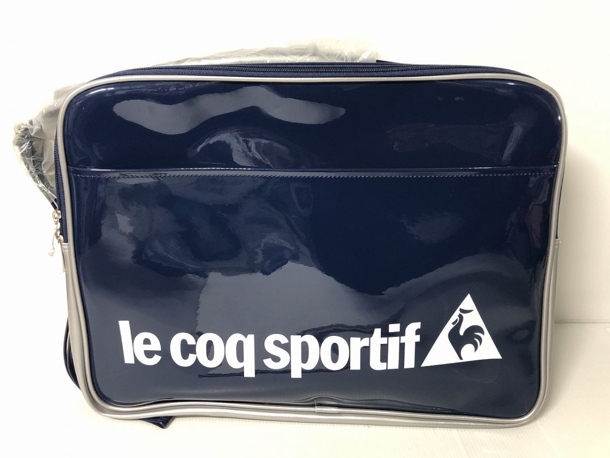 le coq sportif ルコックスポルティフ  エナメル ショルダーバッグ ネイビー 紺  新品 未使用 O2