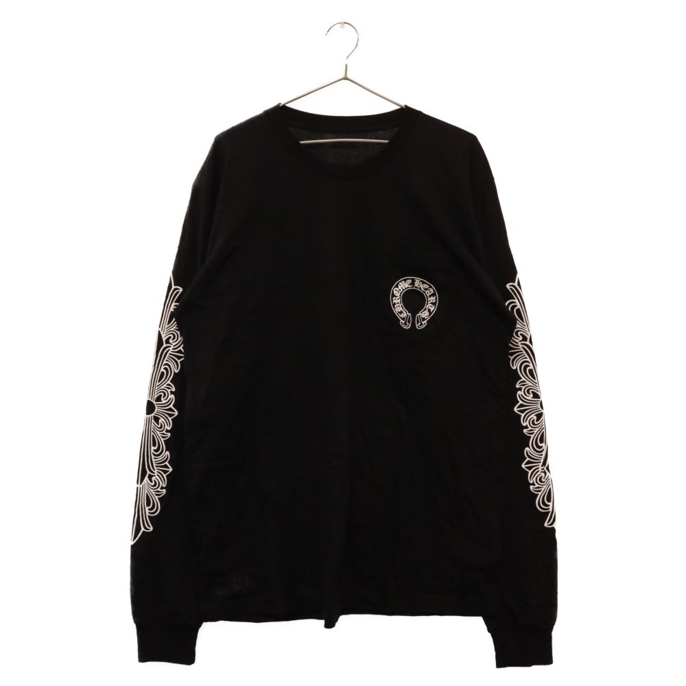 CHROME HEARTS クロス Ｔシャツ カットソー ロンT 長袖 USA製 80％以上