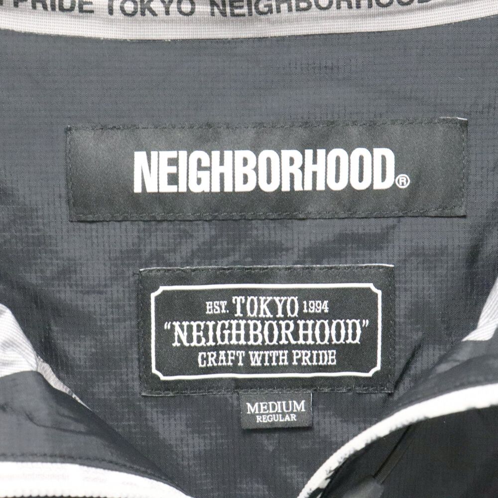 NEIGHBORHOOD (ネイバーフッド) 19AW SHELTER.EVT/N-JKT 192TSNH-JKM02 ナイロンジャケット  ハーフジップマウンテンパーカー ブラック - メルカリ