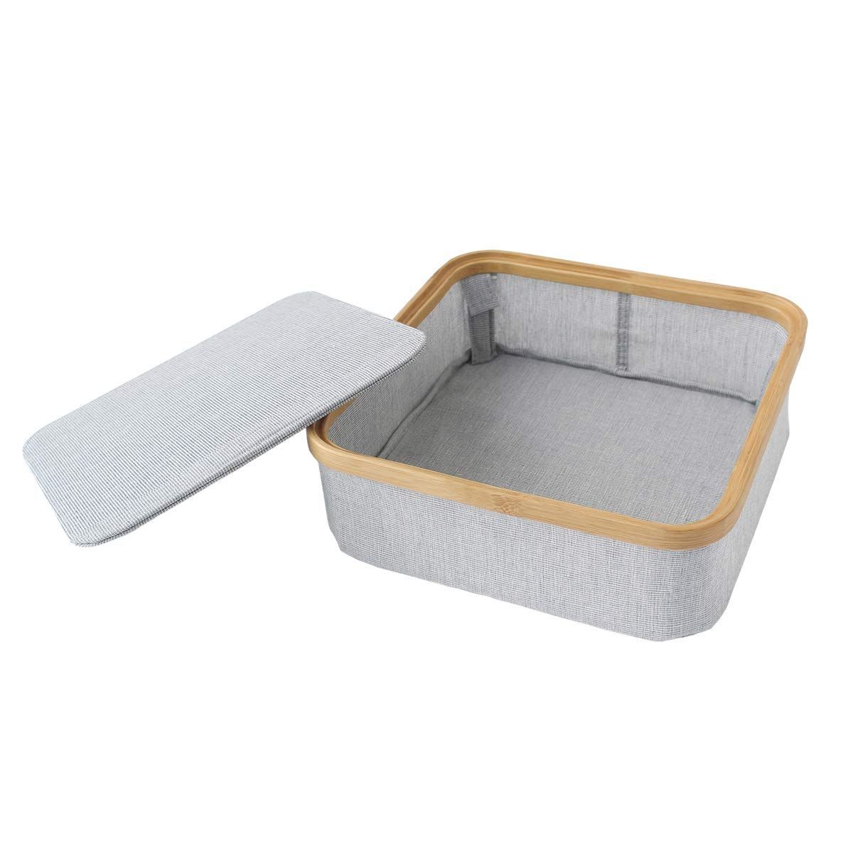 【特価商品】GUDEE グディ 収納ボックス 仕切りボックス ふた付き おりたたみ 収納 布 竹 GudeeLife KIM Storage box with lid (仕切りなし)