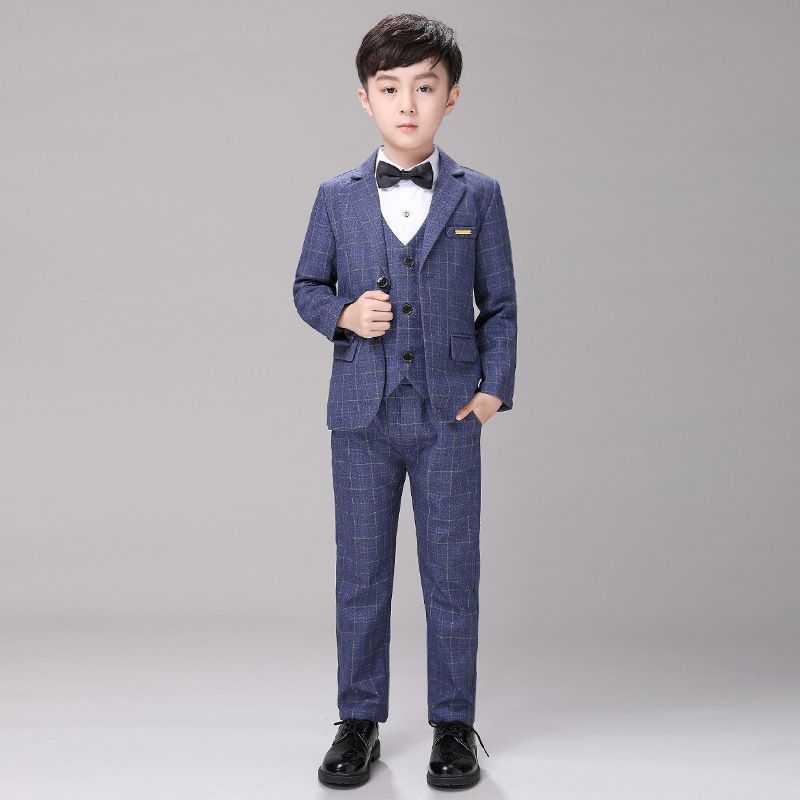 子供 スーツ 男の子 スーツ 5点セット 子供 フォーマル 男 入学式 セットアップ キッズ スーツ チェック柄 男の子 子供服 フォーマル スーツ 上下セット 長袖 キッズ 入学式 スーツ 卒園式 卒業式 七五三 お宮参り lbbb12