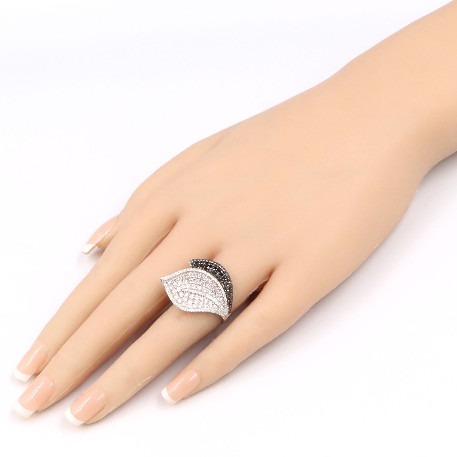 ジュエリー JEWELRY リング 指輪 ブラックダイヤ リング ﾌﾞﾗｯｸﾀﾞｲﾔ 8.8g 10.5 K18WG ホワイトゴールド ダイヤモンド リング レディース Used A FORTGASGNV_COM_BR