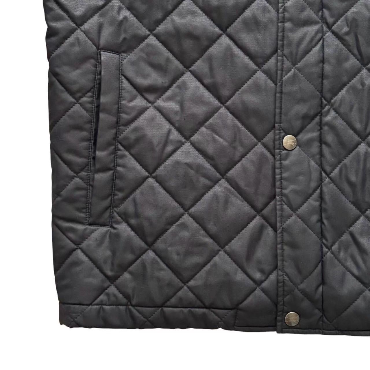 BURBERRY バーバリーゴルフ キルティングジャケット 黒 ステンカラー