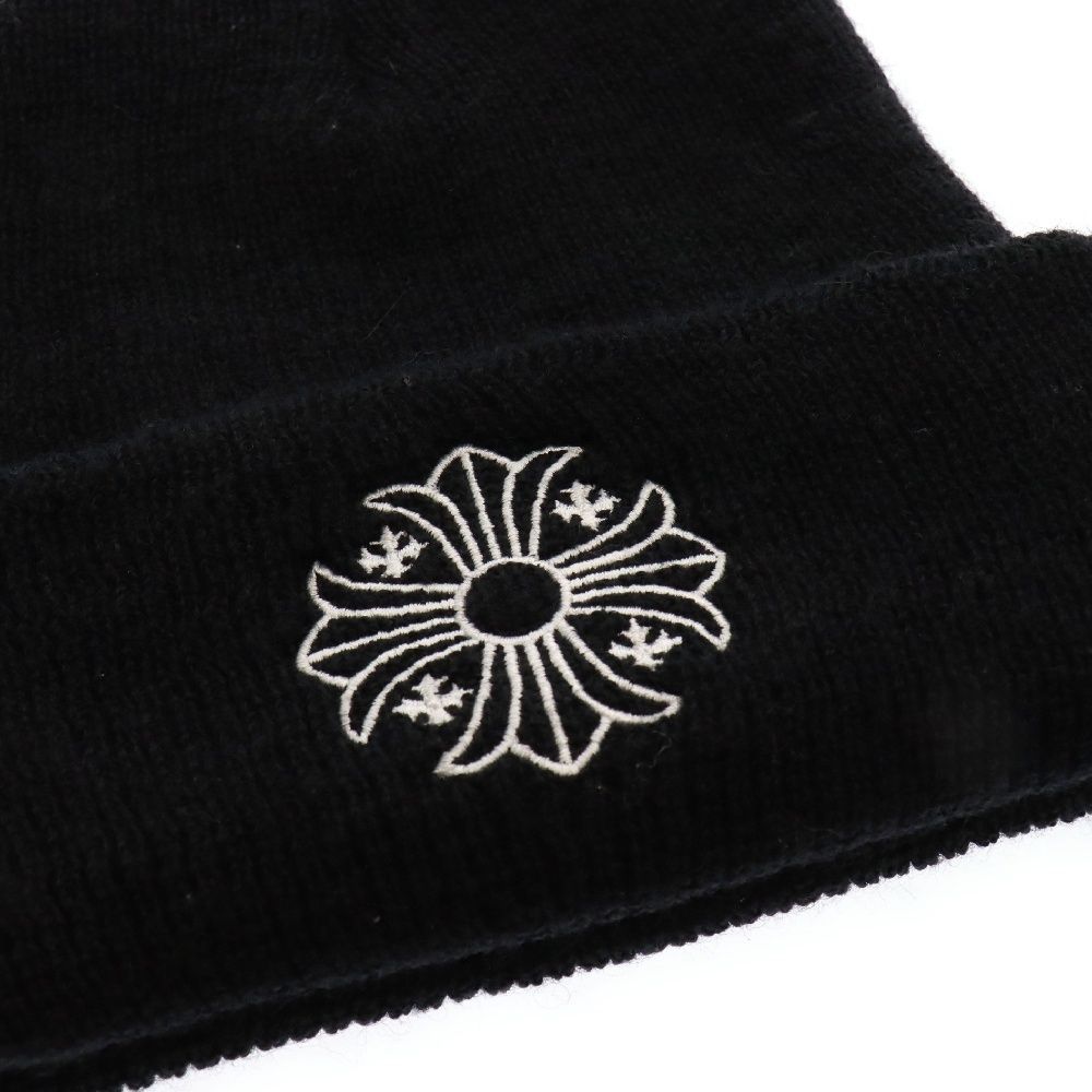 CHROME HEARTS (クロムハーツ) WOOL WATCH CAP ウールワッチキャップ CHプラス刺繍ビーニーニット帽子 ニットキャップ  ブラック - メルカリ