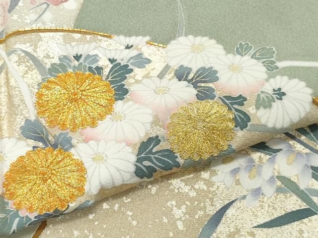 平和屋着物□訪問着 地紙花唐草文 暈し染め 金銀彩