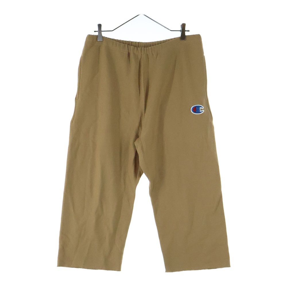 UNDERCOVER アンダーカバー ×Champion チャンピオン リバースウィーブ カットオフ ドローストリング スウェットパンツ ブラウン C8-B206