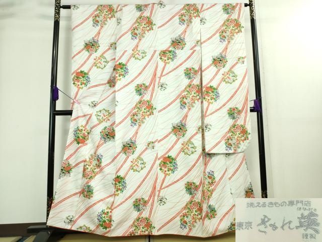 平和屋本店□極上 夏物 洗える最高級着物 ＜英＞はなぶさ謹製 小紋