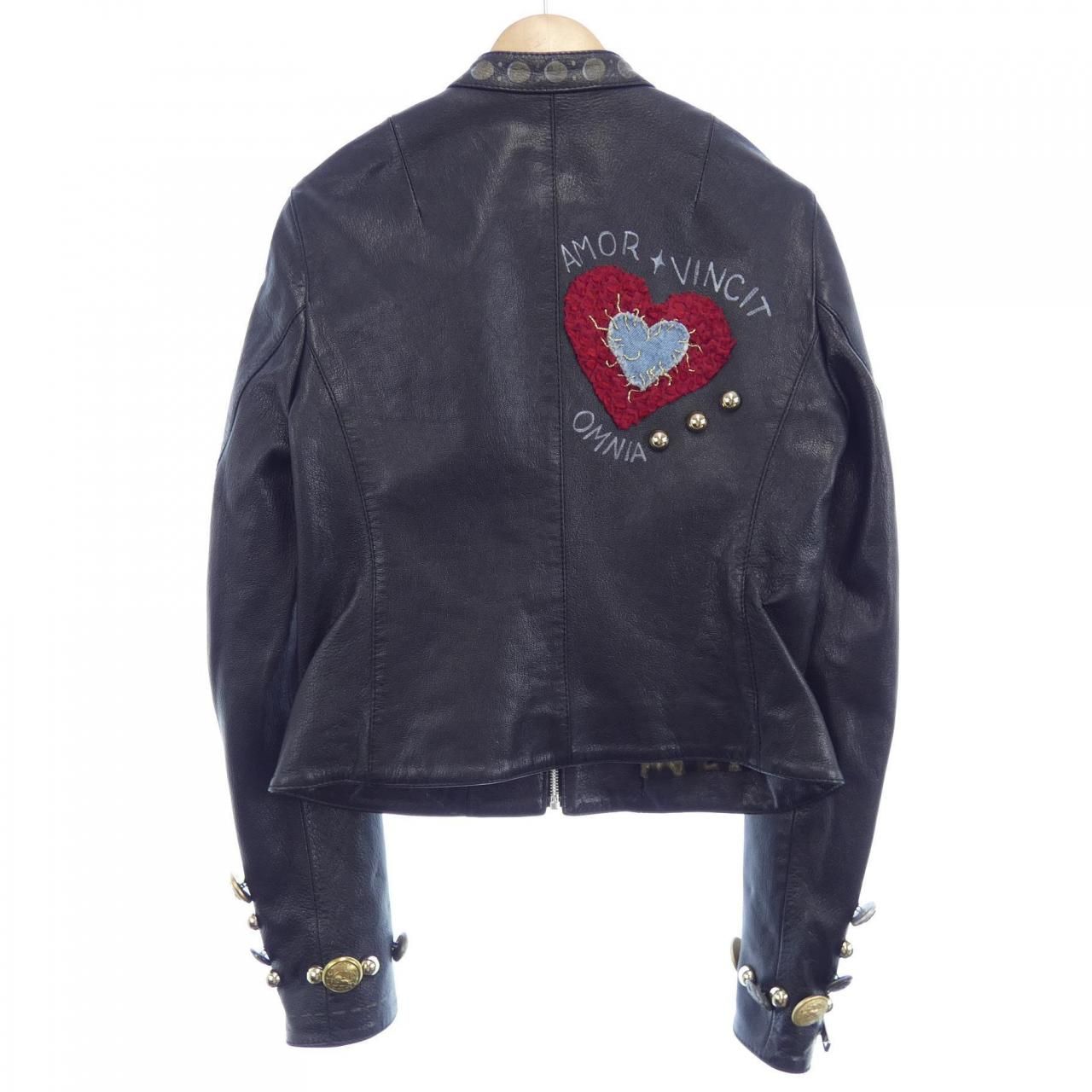 DOLCE&GABBANA ドルチェ&ガッバーナ　本革　ライダースジャケット DOLCE&GABBANA ドルチェ&ガッバーナ D&G ドルガバ フライト