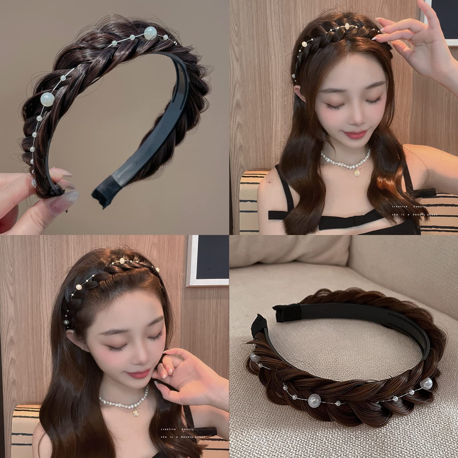 おしゃれ 幅広 編み込みカチューシャ 滑り止め 髪飾り 痛くない くし付ヘッドバンド 卒業式 レディース 入学式 カチューシャ 発表会 nalaina ヘア