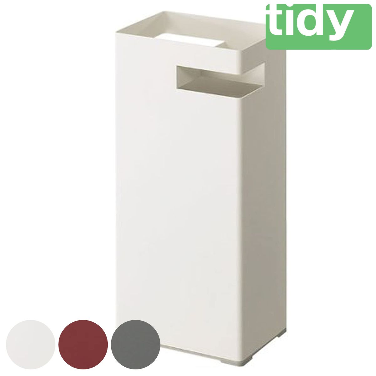 tidy 傘立て スリム コンパクト 最大8本収納 スタイリッシュ tidy 玄関 収納 かさ立て スリム コンパクト アンブレラスタンド 傘 立て カサ立て 角型 ホワイト レッド グレー スタンド型 スタイリッシュ シンプル おしゃれ