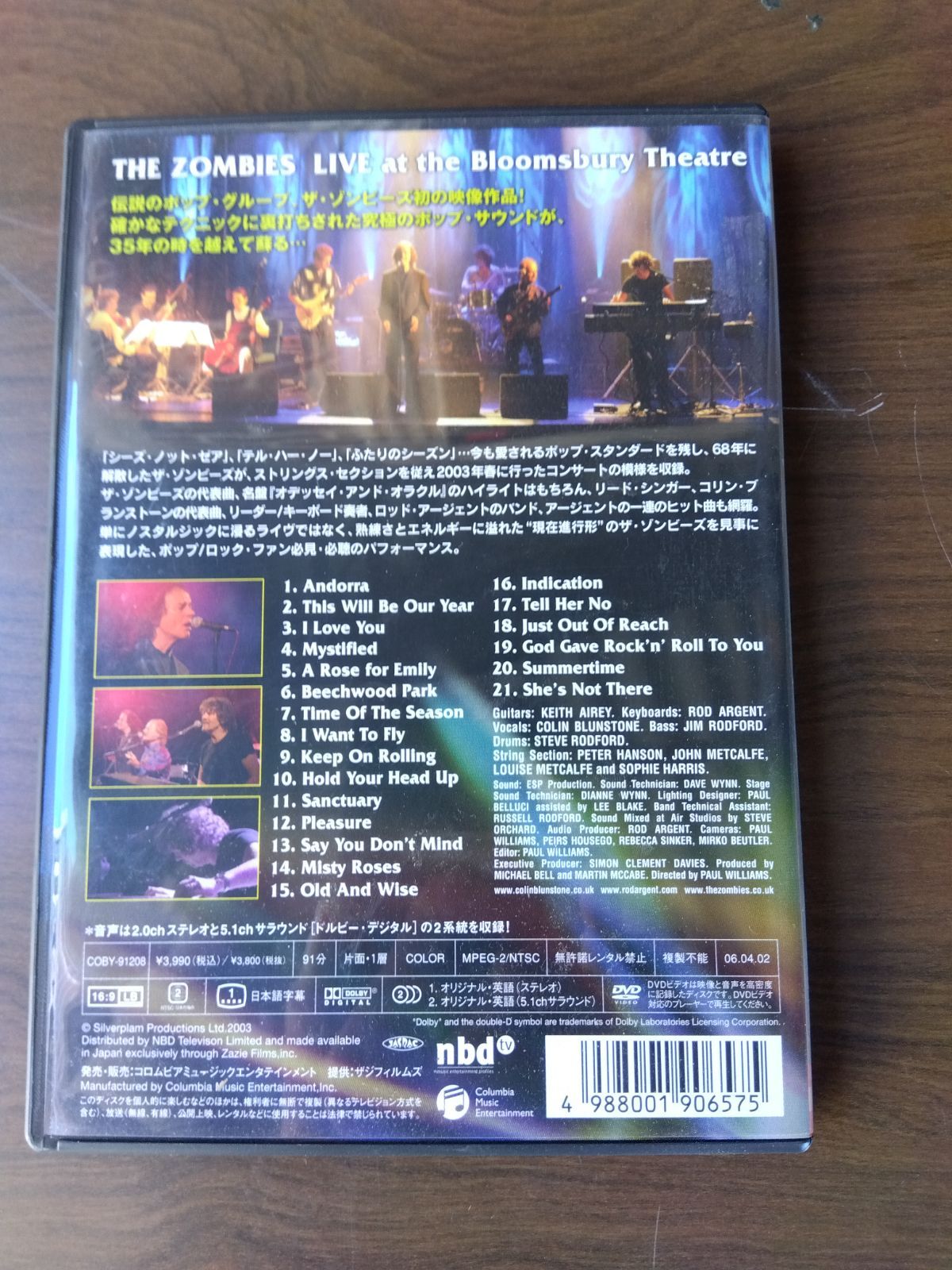 DVD THE ZOMBIES Live at the Bloomsbury Theater - メルカリ