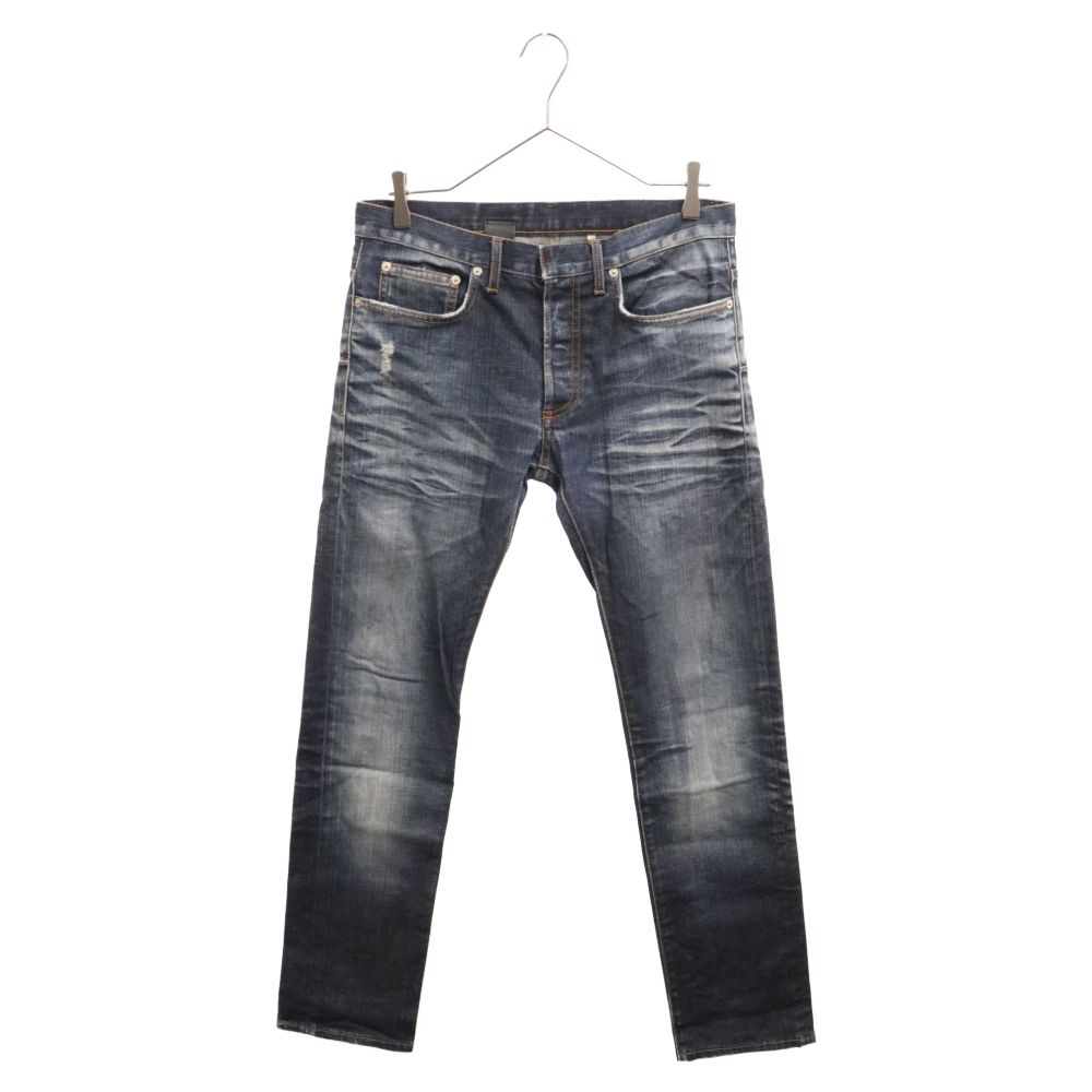 Dior HOMME (ディオールオム) 0H31J1081600 アンダーマイトラック ウォッシュ加工 ストレッチデニム デニムパンツ インディゴ