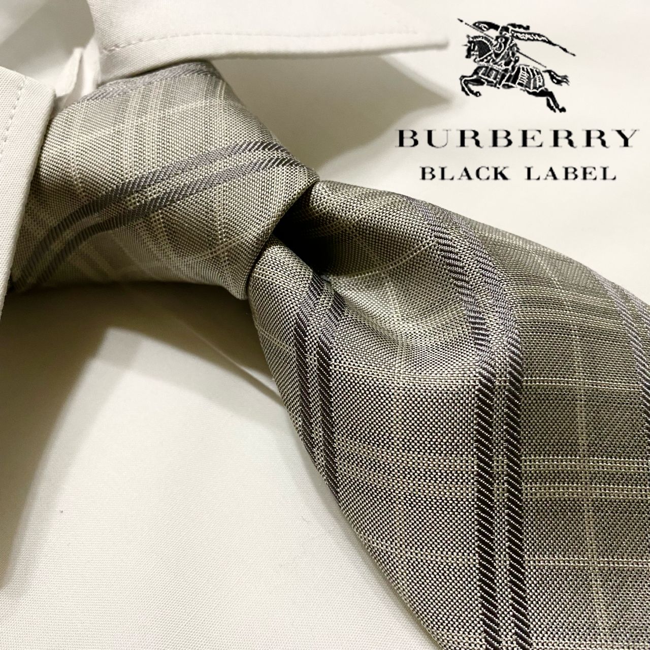 最高級のスーパー 【美品】BURBERRY BLACK LABEL ネクタイ 高級シルク