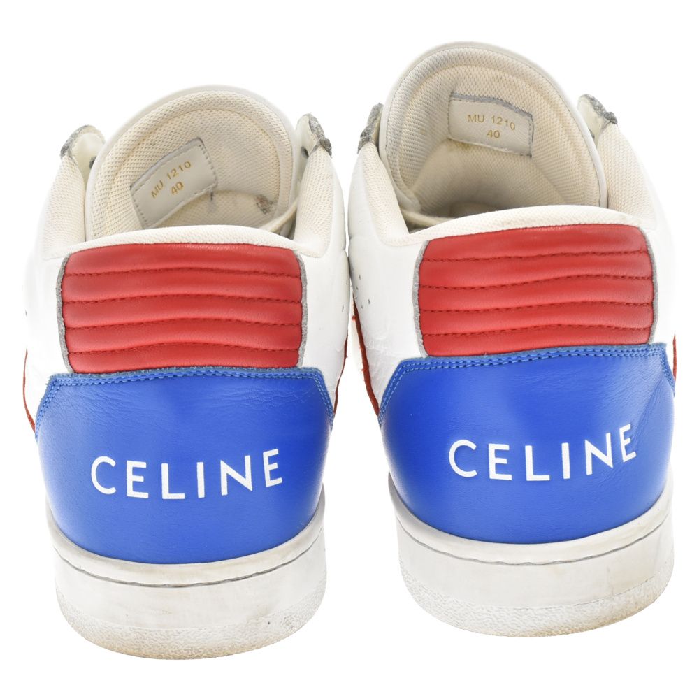 CELINE (セリーヌ) CELINE by Hedi Slimane CT-02 セリーヌ エディスリマン ベルクロ ミドルカット レースアップ スニーカー MU1210 ホワイト - メルカリ