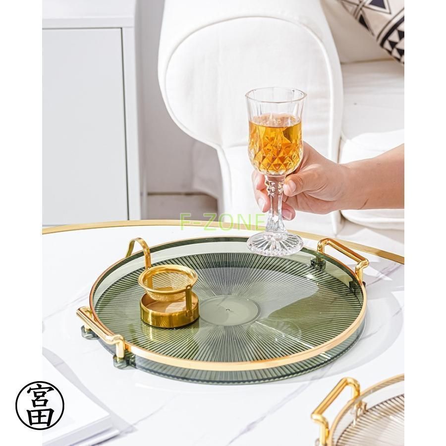  トレー トレイ お盆 おぼん プラスティック製 丸型 ラウンド キッチン用品 台所用品 インテリア 雑貨 小物置き 小物トレー クリア おしゃれ A 3 Jb 890 その他 食器