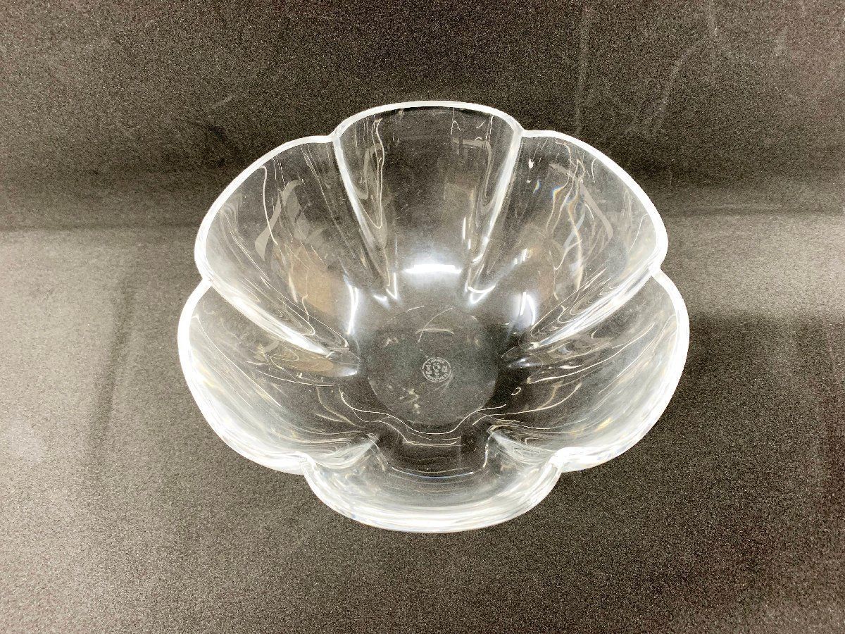 Baccarat バカラ フット ボウル ローブ デザイン クリスタルガラス サラダボウル 1940～50年 年代物 ヴィンテージ 他373