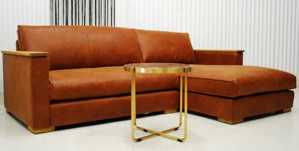 アウトレット 現品限り 一部 ヴィンテージ調 モダンデザイン L型カウチソファーセット アーモンドブラウン