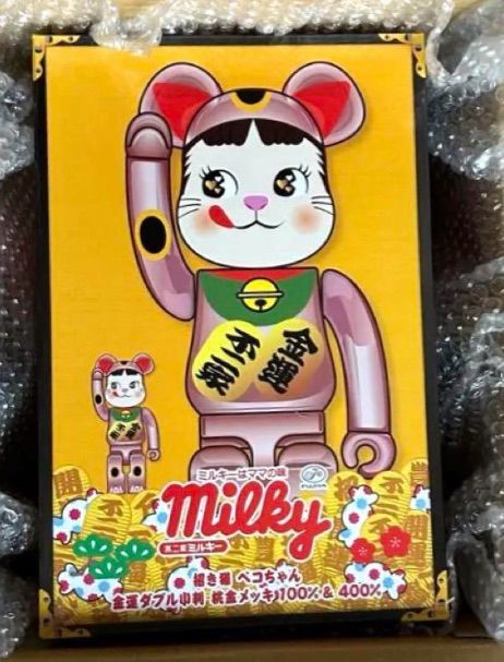 BE＠RBRICK 招き猫 ペコちゃん 金運 金メッキ 100% & 400% - おもちゃ