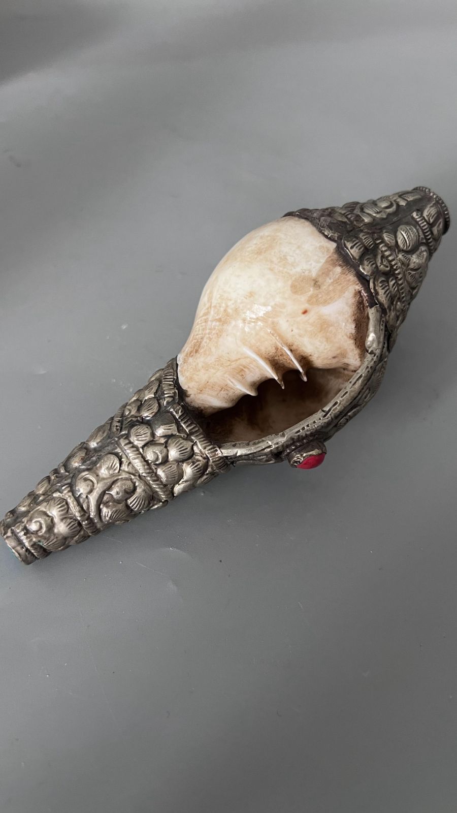 鑑賞石 天然石 菊花石 置物 重さ約1439g 唐木台付 C 4979