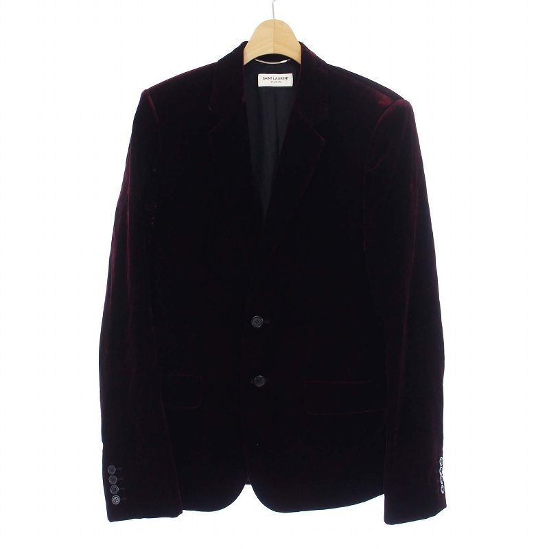 極美品】SAINT LAURENT PARIS ベロアテーラードジャケット 48