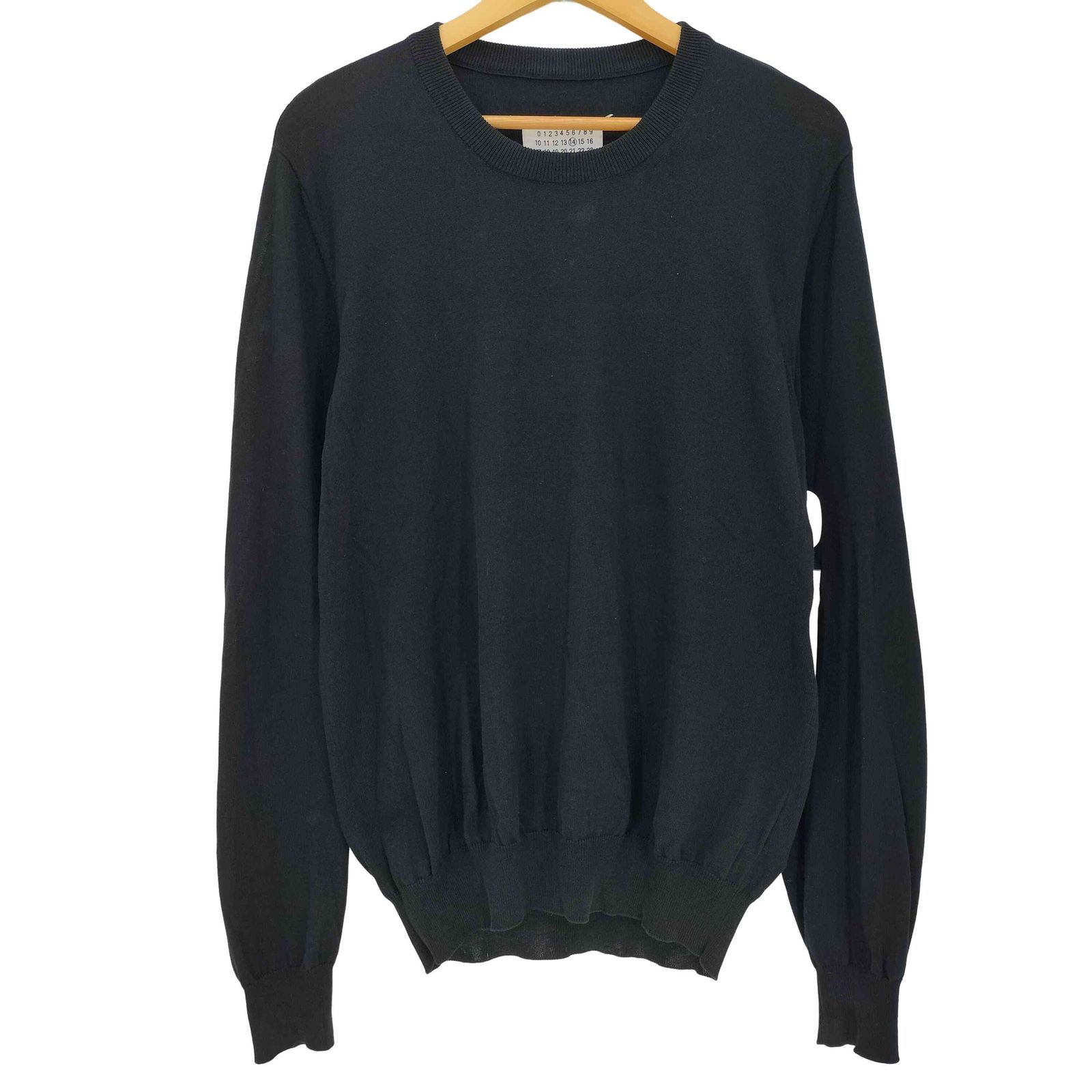 メゾンマルジェラ Maison Margiela イタリア製 14 スウェードエルボーパッチ コットン ニット メンズ import M