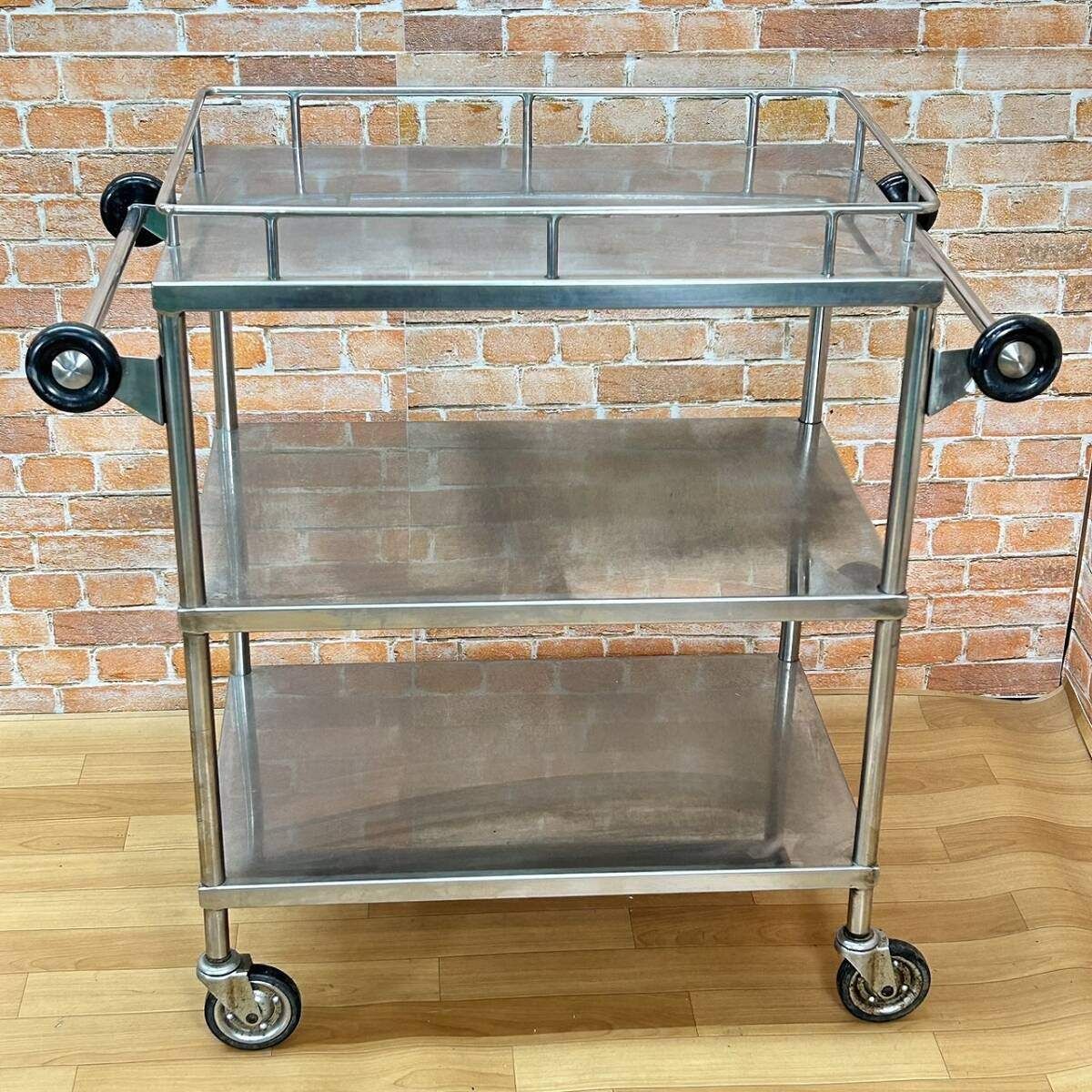 純正ステンレス製ワゴン 病院で使われていたカート作業台