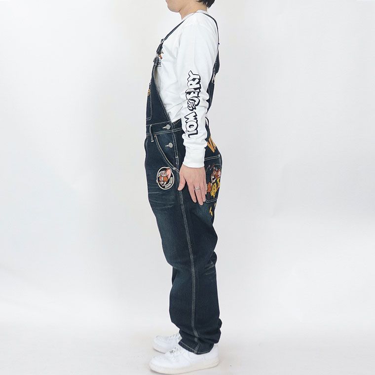 TOM&JERRY デニムオーバーオール】VANSON バンソン トム