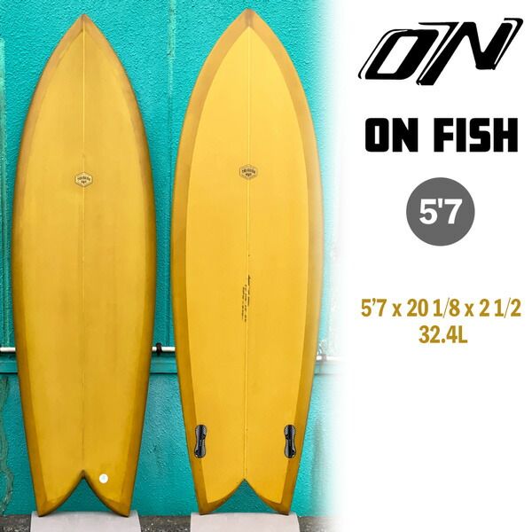 オオノシェイプ ONO SURFBOARDS ON FISH PU 5'7 x 20 1/8 x 2 1/