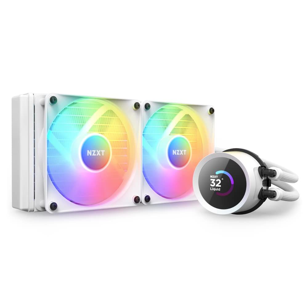 NZXT KRAKEN RGB 240 White 簡易水冷CPUクーラー RL-KR240-W1 FN1870 [ホワイト] [240mm] [KRAKEN RGB]