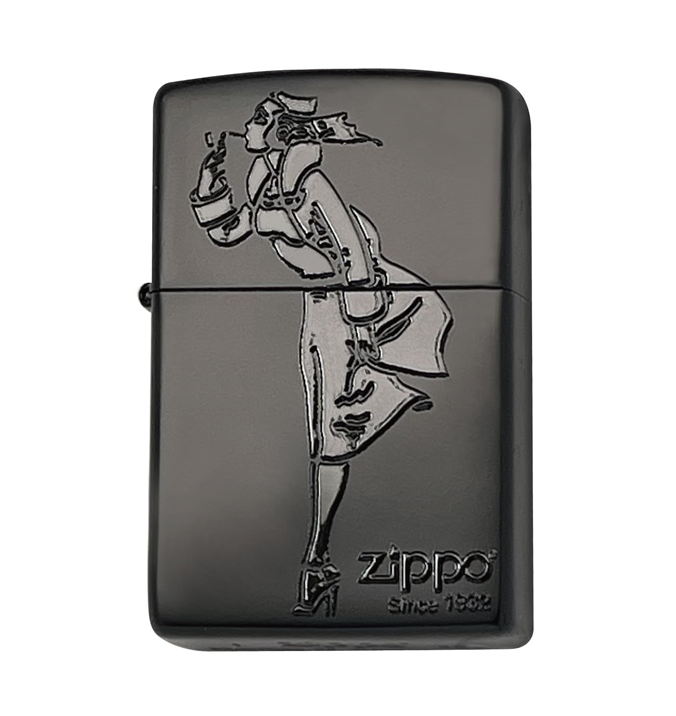 ZIPPO マットブラック ロゴ クラシック シンプル WINDY
