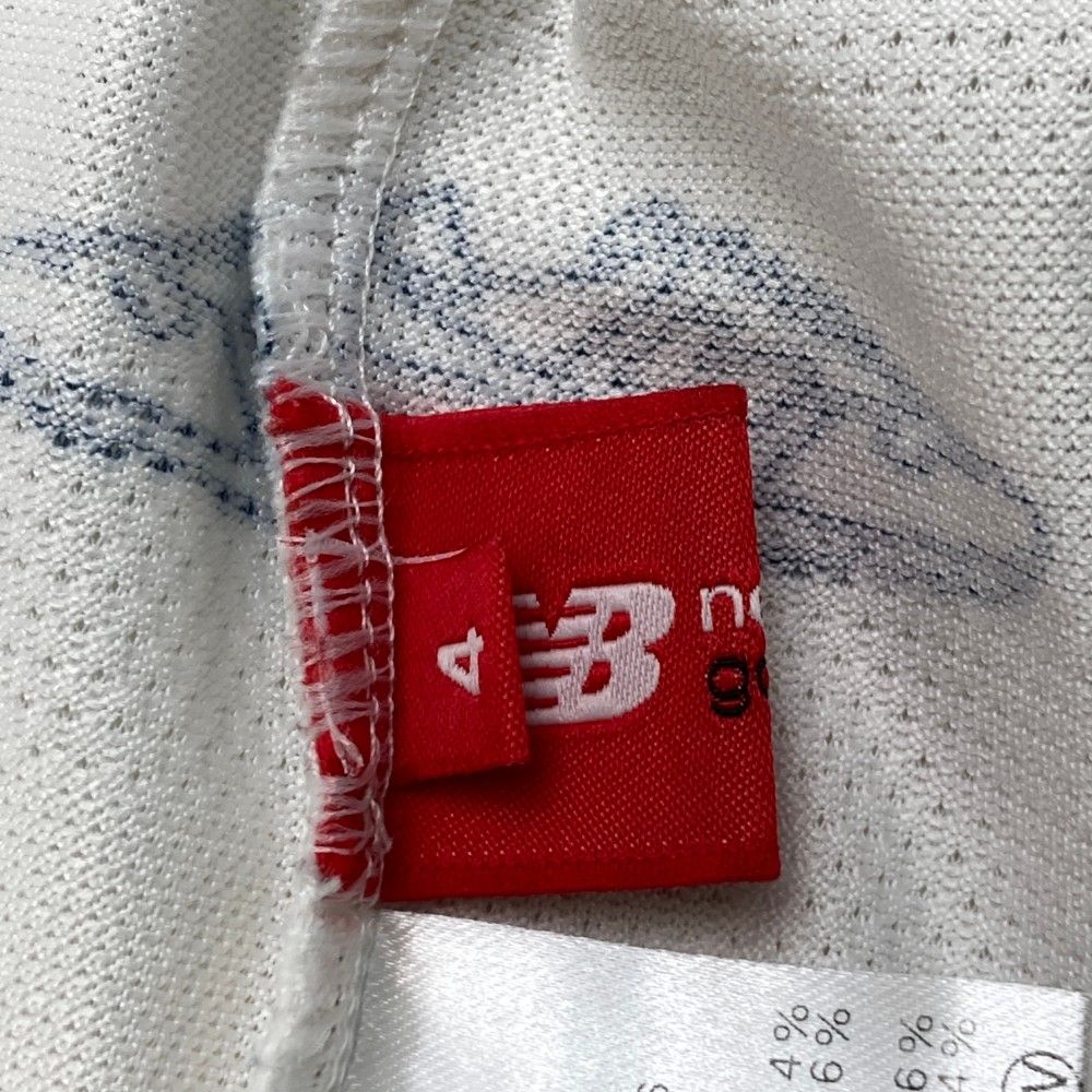 サイズ：4 NEW BALANCE GOLF ニューバランス  半袖ポロシャツ スニーカー総柄 ホワイト系 [240101444859] ゴルフウェア メンズ ストスト サイズ：4 NEW BALANCE GOLF ニューバランス 半袖ポロシャツ