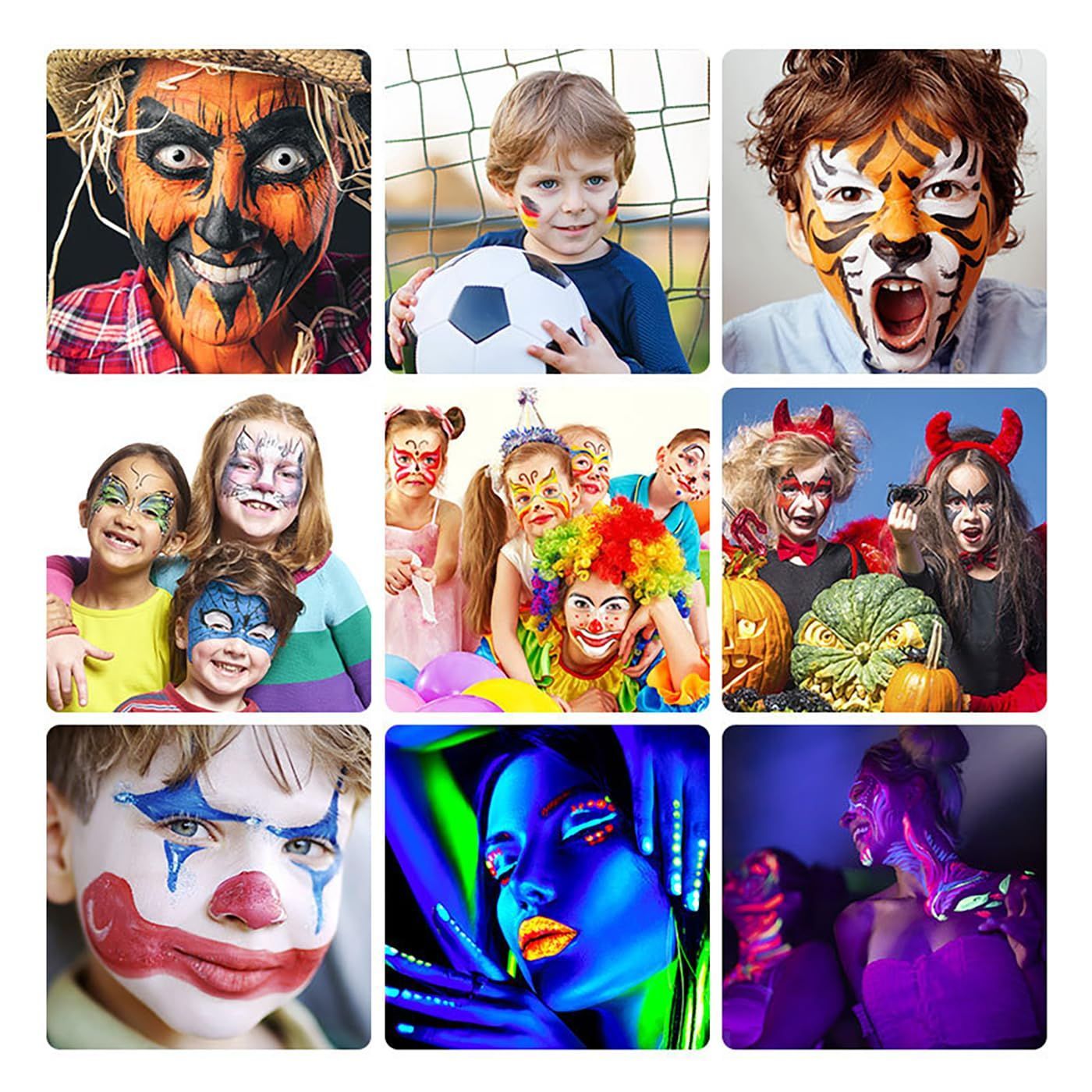 ハロウィン直近限定!!フェイスペイントセット 21点 ハロウィン直近限定!!フェイスペイントセット 21点
