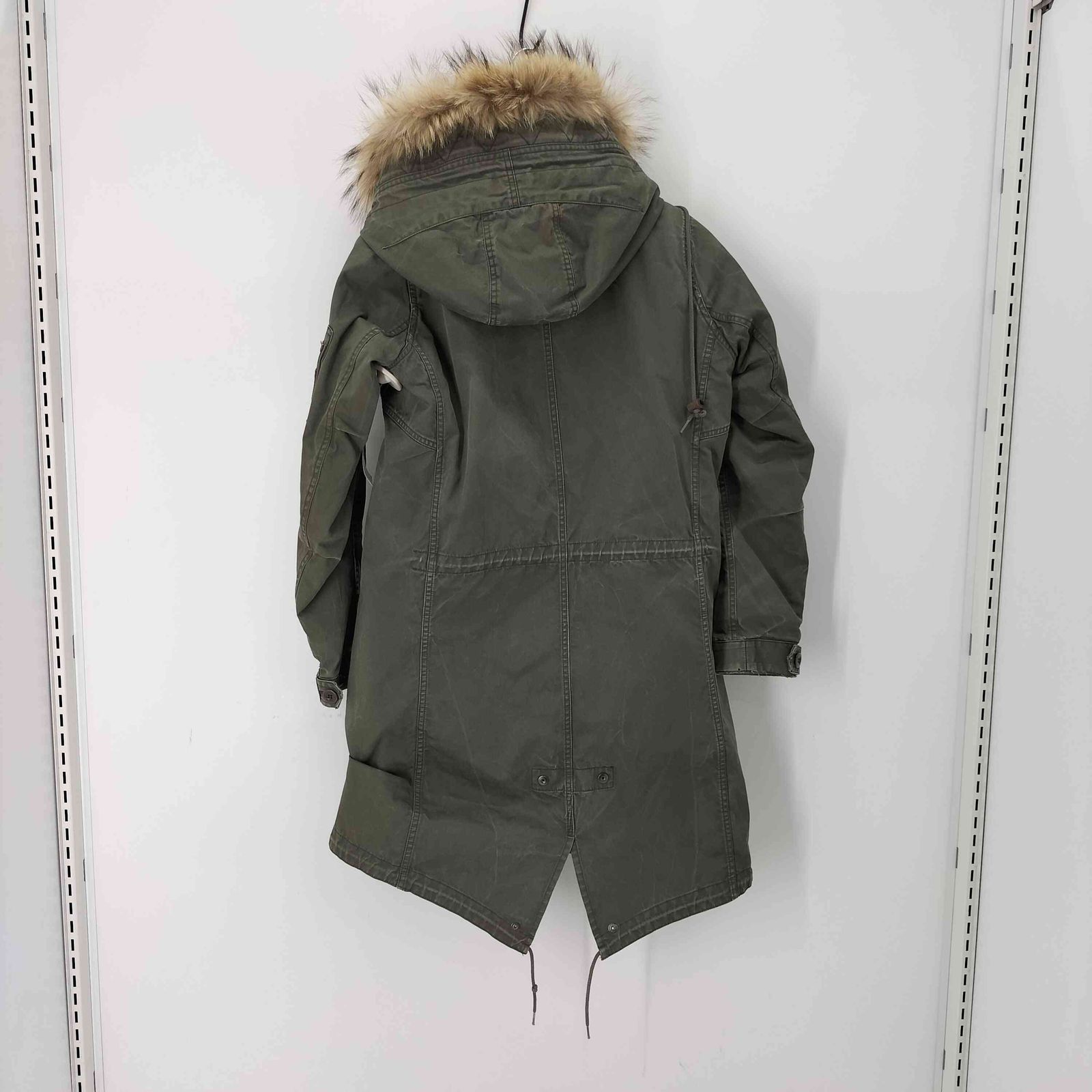 アメリカンラグシー　ファー付きブラックモッズコート アメリカンラグシー ファー付きブラックモッズコート アメリカン