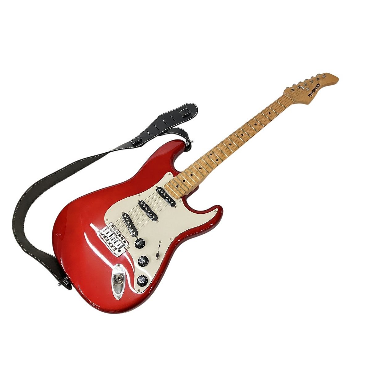 FERNANDES エレキギター レッド系 ストラトキャスター フェルナンデス ケース付き W10533601