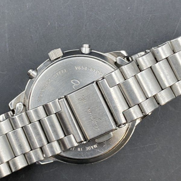 G0412S24 可動 agnes b. アニエスベー クォーツ腕時計 アナログ ステンレス ブラック シルバー ステンレス V654-6100