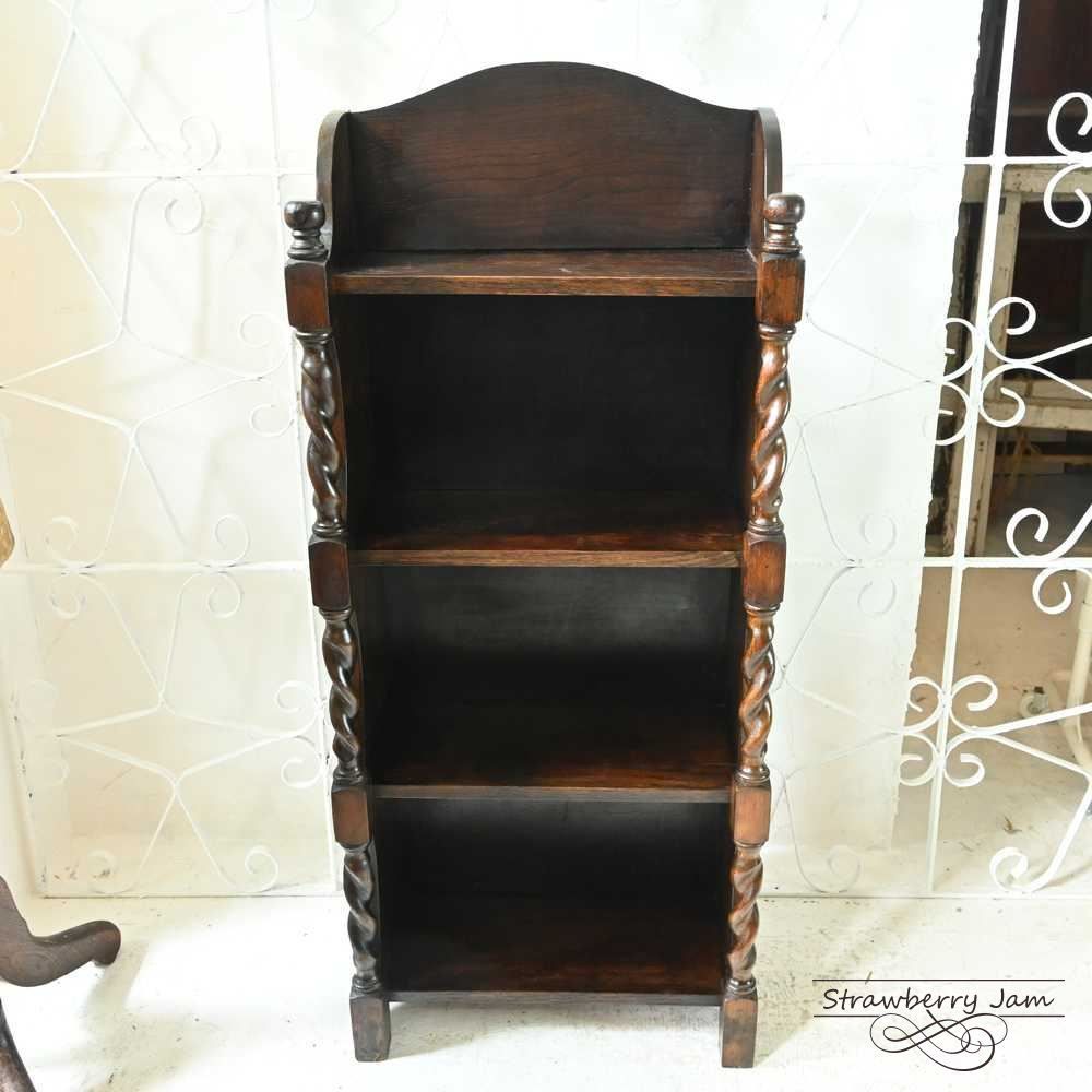 L3705-283 英国アンティーク ブックスタンド 本棚 収納 飾り棚 オーク