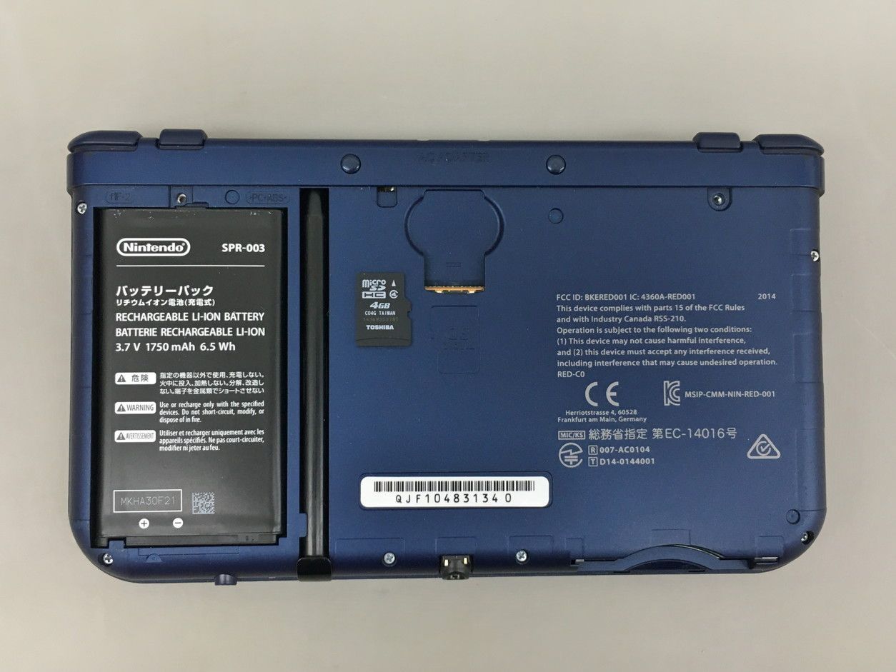 newニンテンドー3DS LL RED-001 メタリックブルー 携帯ゲームハード 任天堂 Nintendo タッチペン microSD 4GB 付 2510LT015 UP786_INFO