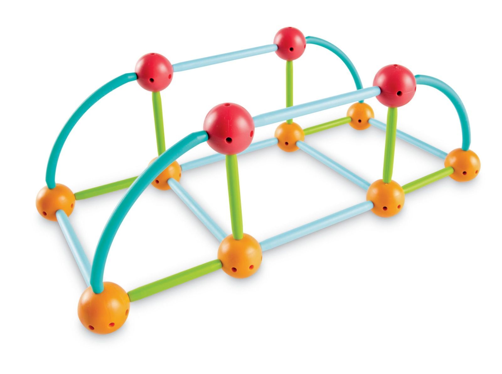 【人気商品】ラーニング リソーシズ(Learning Resources) ラーニングリソーシズ 算数教材 挿して繋げて 立体＆平面 図形を作ろう 58個入り LER9293 正規品